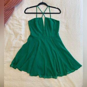 Bebe Green Crisscross Dress